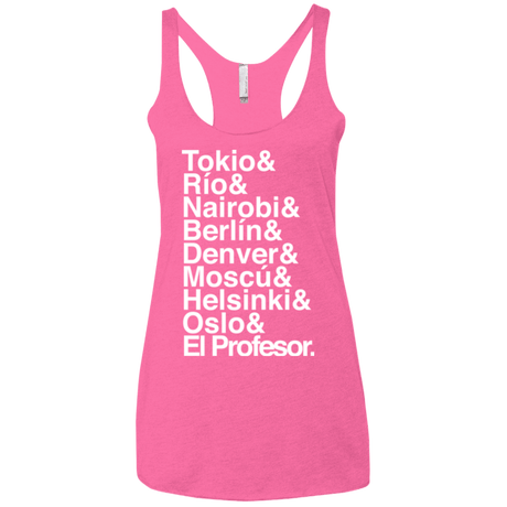 T-Shirts Vintage Pink / X-Small Money Heist Jetset Women's Triblend Racerback Tank