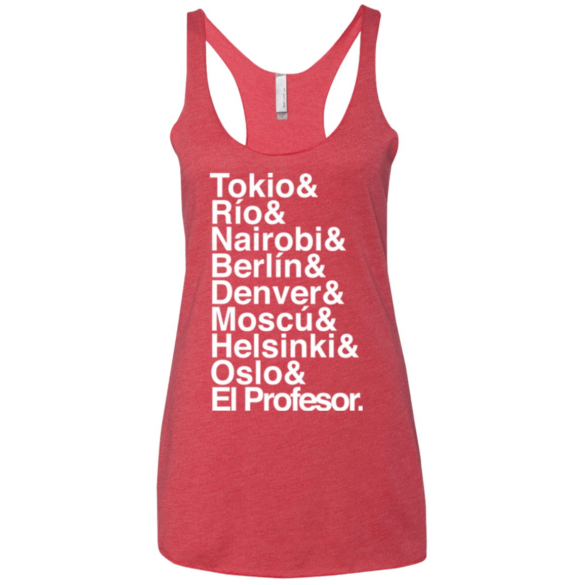T-Shirts Vintage Red / X-Small Money Heist Jetset Women's Triblend Racerback Tank