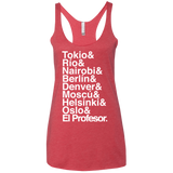 T-Shirts Vintage Red / X-Small Money Heist Jetset Women's Triblend Racerback Tank