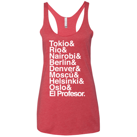 T-Shirts Vintage Red / X-Small Money Heist Jetset Women's Triblend Racerback Tank