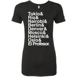 T-Shirts Vintage Black / S Money Heist Jetset Women's Triblend T-Shirt