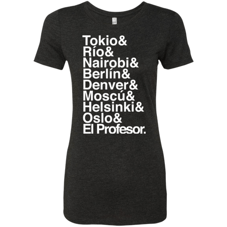 T-Shirts Vintage Black / S Money Heist Jetset Women's Triblend T-Shirt