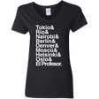 T-Shirts Black / S Money Heist Jetset Women's V-Neck T-Shirt