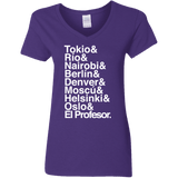 T-Shirts Purple / S Money Heist Jetset Women's V-Neck T-Shirt