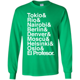 T-Shirts Irish Green / YS Money Heist Jetset Youth Long Sleeve T-Shirt
