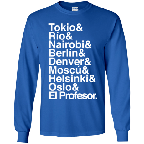 T-Shirts Royal / YS Money Heist Jetset Youth Long Sleeve T-Shirt