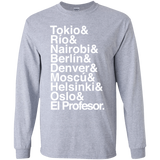 T-Shirts Sport Grey / YS Money Heist Jetset Youth Long Sleeve T-Shirt