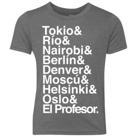 T-Shirts Premium Heather / YXS Money Heist Jetset Youth Triblend T-Shirt