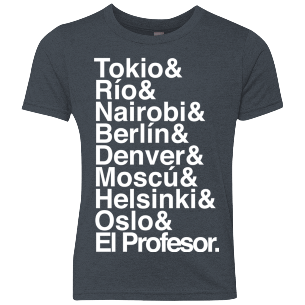 T-Shirts Vintage Navy / YXS Money Heist Jetset Youth Triblend T-Shirt