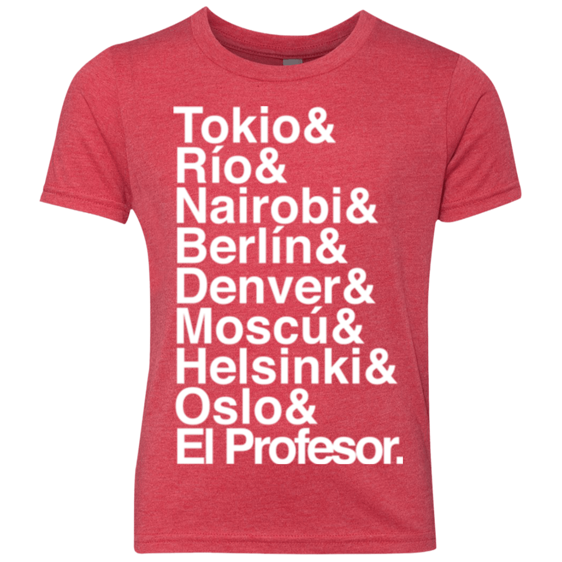 T-Shirts Vintage Red / YXS Money Heist Jetset Youth Triblend T-Shirt