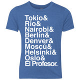 T-Shirts Vintage Royal / YXS Money Heist Jetset Youth Triblend T-Shirt