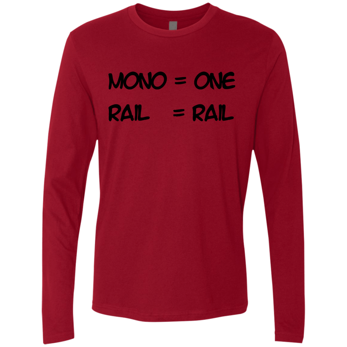 T-Shirts Cardinal / S Mono Men's Premium Long Sleeve