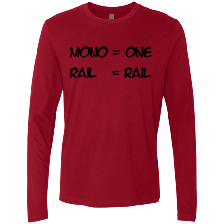 T-Shirts Cardinal / S Mono Men's Premium Long Sleeve