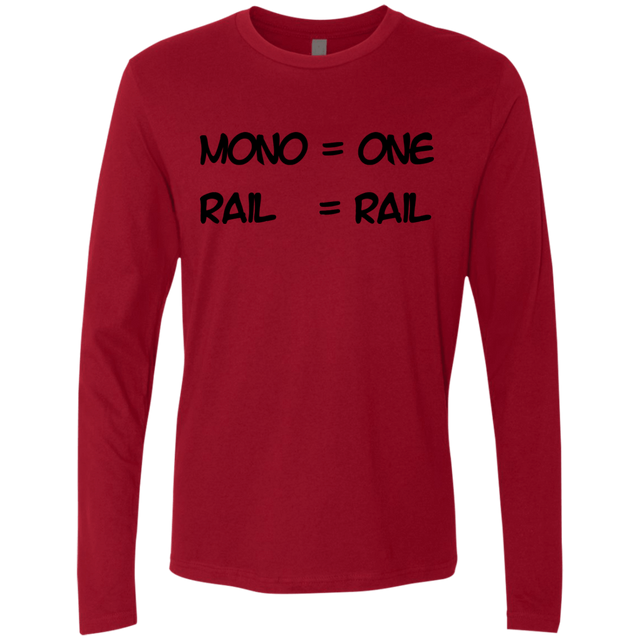 T-Shirts Cardinal / S Mono Men's Premium Long Sleeve