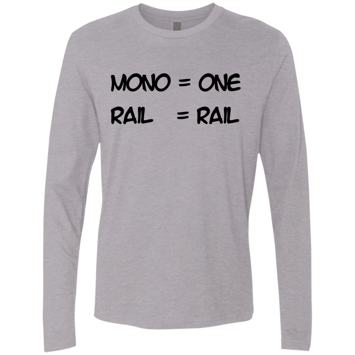 T-Shirts Heather Grey / S Mono Men's Premium Long Sleeve