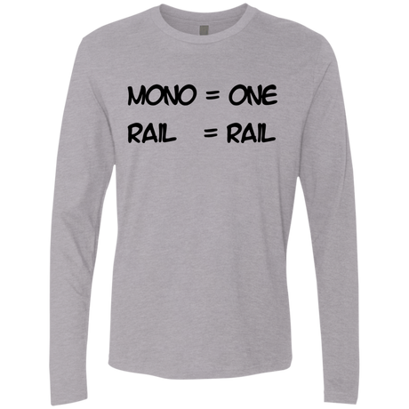 T-Shirts Heather Grey / S Mono Men's Premium Long Sleeve