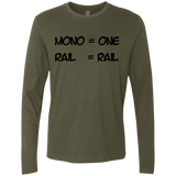 T-Shirts Military Green / S Mono Men's Premium Long Sleeve