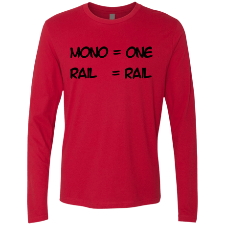 T-Shirts Red / S Mono Men's Premium Long Sleeve