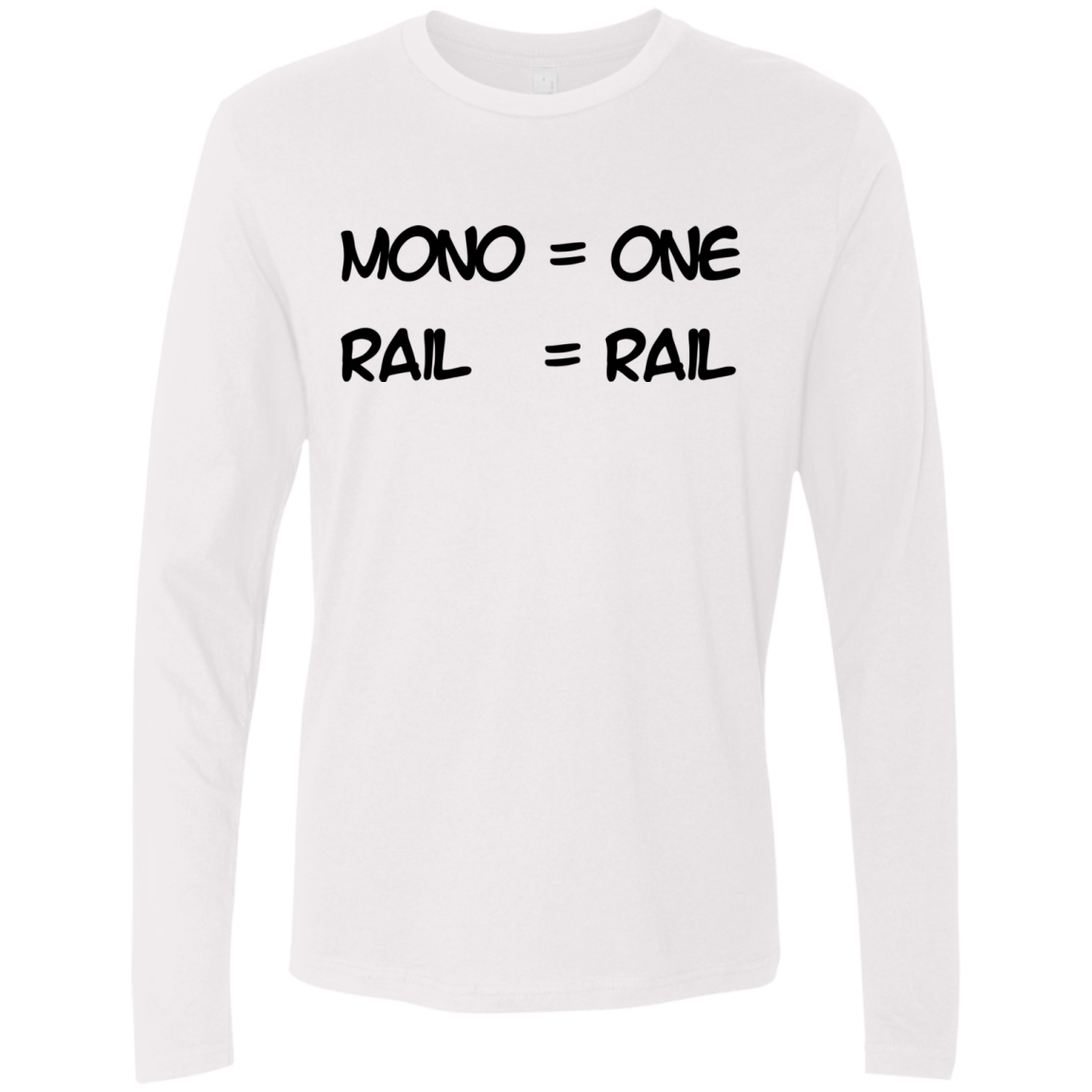 T-Shirts White / S Mono Men's Premium Long Sleeve