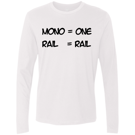 T-Shirts White / S Mono Men's Premium Long Sleeve