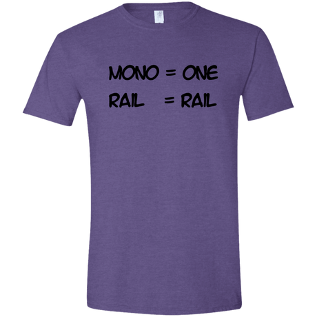T-Shirts Heather Purple / S Mono Men's Semi-Fitted Softstyle