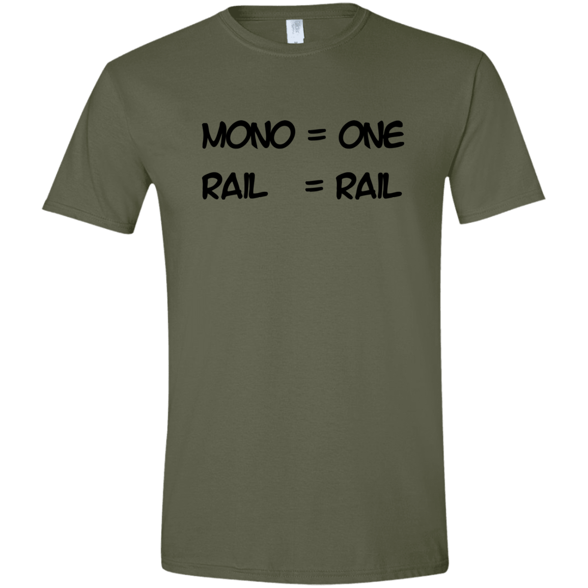 T-Shirts Military Green / S Mono Men's Semi-Fitted Softstyle