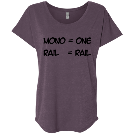 T-Shirts Vintage Purple / X-Small Mono Triblend Dolman Sleeve