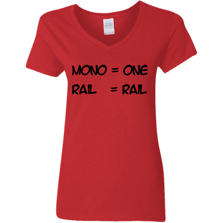 T-Shirts Red / S Mono Women's V-Neck T-Shirt