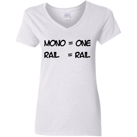 T-Shirts White / S Mono Women's V-Neck T-Shirt