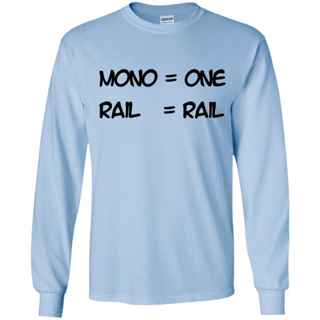 T-Shirts Light Blue / YS Mono Youth Long Sleeve T-Shirt