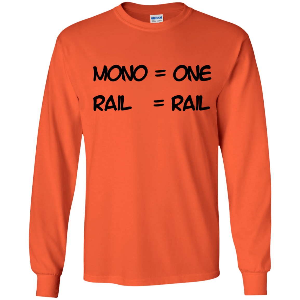 T-Shirts Orange / YS Mono Youth Long Sleeve T-Shirt