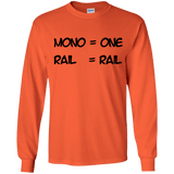 T-Shirts Orange / YS Mono Youth Long Sleeve T-Shirt