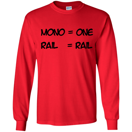 T-Shirts Red / YS Mono Youth Long Sleeve T-Shirt