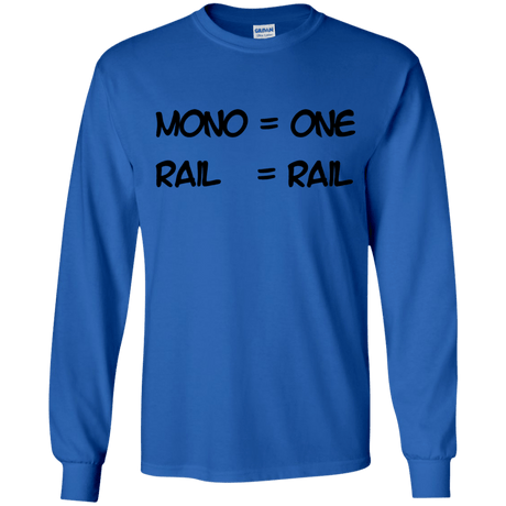 T-Shirts Royal / YS Mono Youth Long Sleeve T-Shirt