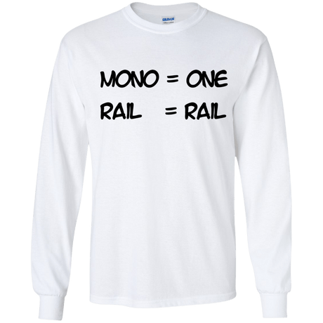 T-Shirts White / YS Mono Youth Long Sleeve T-Shirt