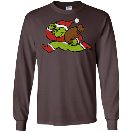 T-Shirts Dark Chocolate / S Monopoly Grinch Men's Long Sleeve T-Shirt
