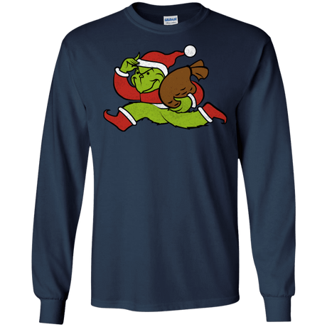 T-Shirts Navy / S Monopoly Grinch Men's Long Sleeve T-Shirt