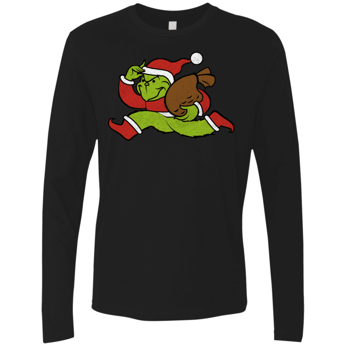 T-Shirts Black / S Monopoly Grinch Men's Premium Long Sleeve