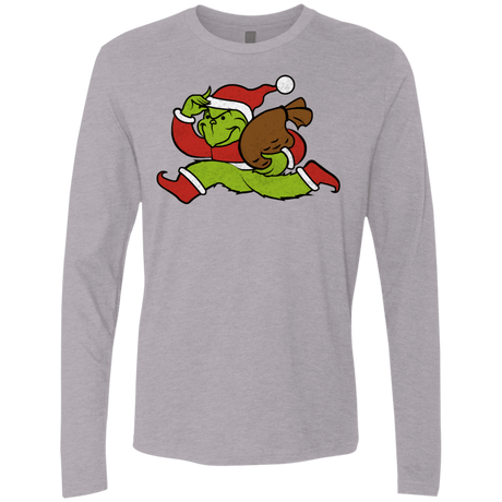 T-Shirts Heather Grey / S Monopoly Grinch Men's Premium Long Sleeve