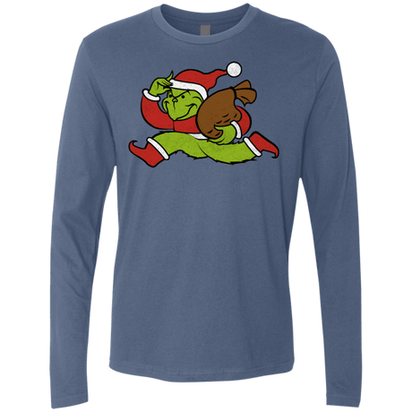 T-Shirts Indigo / S Monopoly Grinch Men's Premium Long Sleeve