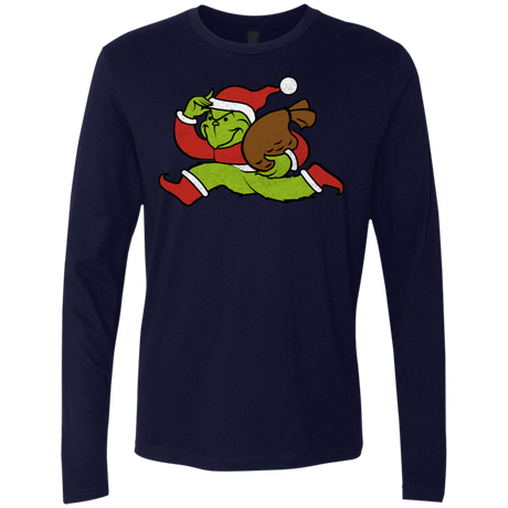 T-Shirts Midnight Navy / S Monopoly Grinch Men's Premium Long Sleeve