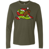 T-Shirts Military Green / S Monopoly Grinch Men's Premium Long Sleeve