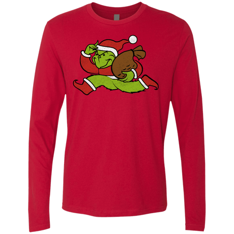 T-Shirts Red / S Monopoly Grinch Men's Premium Long Sleeve