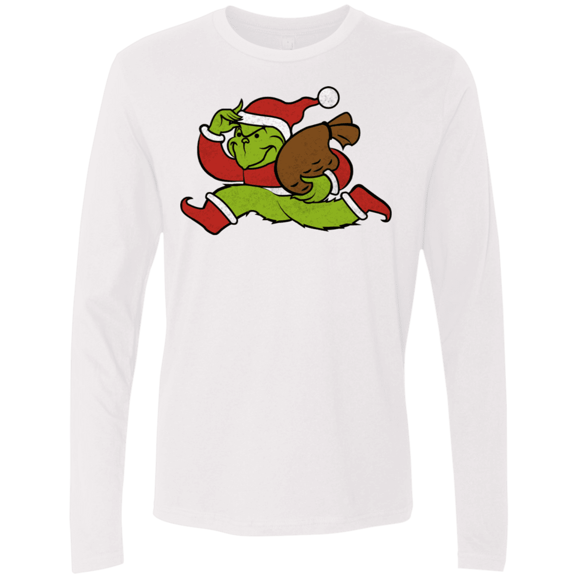 T-Shirts White / S Monopoly Grinch Men's Premium Long Sleeve