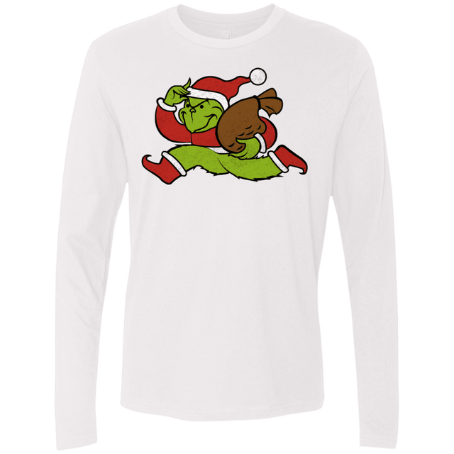T-Shirts White / S Monopoly Grinch Men's Premium Long Sleeve