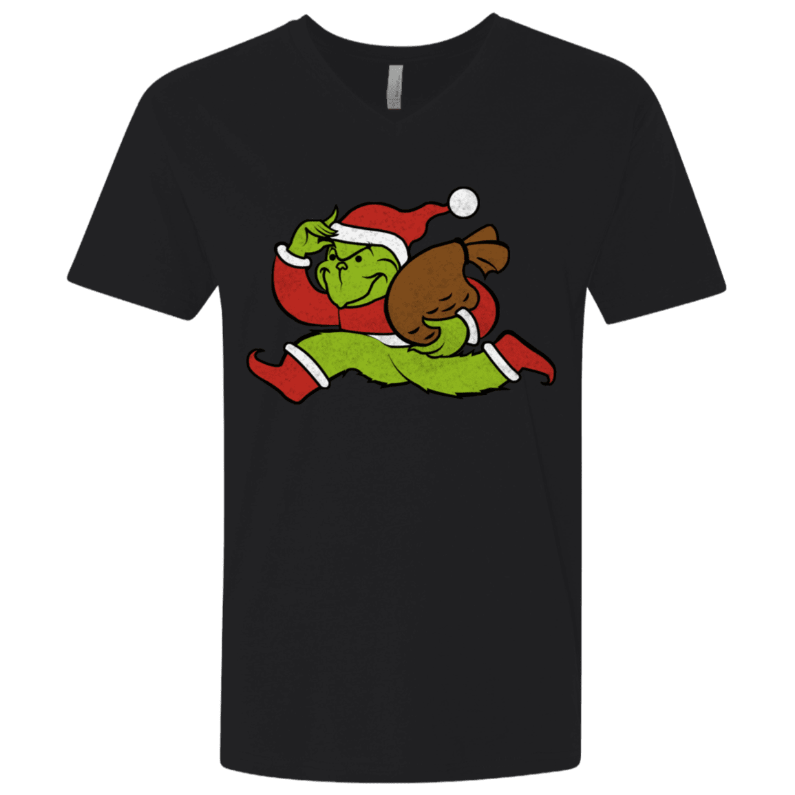 T-Shirts Black / X-Small Monopoly Grinch Men's Premium V-Neck