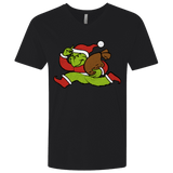 T-Shirts Black / X-Small Monopoly Grinch Men's Premium V-Neck