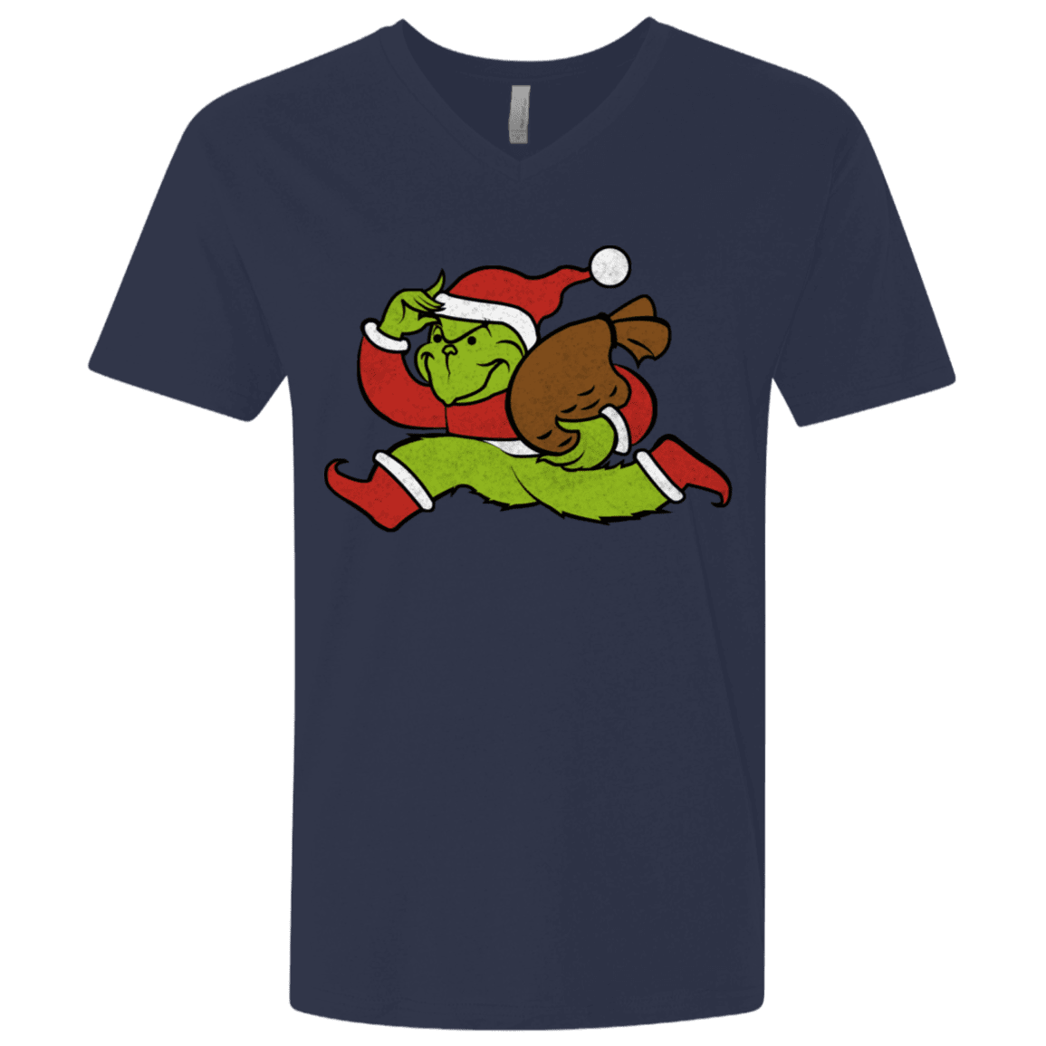 T-Shirts Midnight Navy / X-Small Monopoly Grinch Men's Premium V-Neck