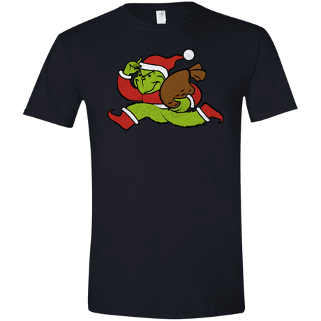 T-Shirts Black / X-Small Monopoly Grinch Men's Semi-Fitted Softstyle