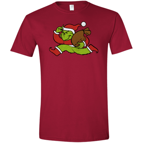 T-Shirts Cardinal Red / S Monopoly Grinch Men's Semi-Fitted Softstyle